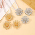 3 Pcs/set Simple Fashion Starfish Pendant Necklace Ocean Style Party Banquet Exaggerated Earrings Personalized Women Jewelry Set. 