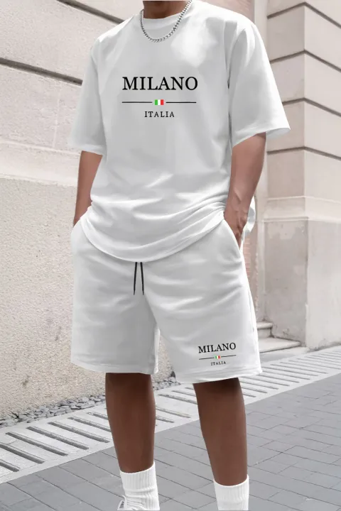 2026%20New%20Summer%20Men's%20Letter%20Printed%20Comfortable%20and%20Breathable%20Round%20Neck%20T-shirt%20and%20Shorts%20Set%20Solid%20Color%20Colo%20Sportswear%20-%20Image%206