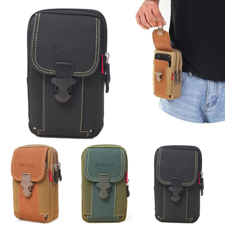 Man Belt Pouch Mobile Phone Bag for Men Phone Holster Bag Molle Waist Bag Pack Small Duty Belt Backpack Card Holder