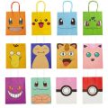 Pokemon Packing Bag Birthday Theme  Bag Pikachu Party Candy Snack  Bag Charmander Squirtle Children's Toy . 