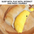 Pets Calming-Banana Plush Toy Squeaky 2 In 1 Anxiety Boredom Relief Dog Chewing Toys Soft Sturdy For Pet Alone Companion. 