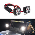 Super Bright Square LED Lights Headlight Spotlight for 1/10 1/8 RC Crawler Car Axial SCX10 Traxxas TRX4 TRX6 90046 Redcat Gen8.