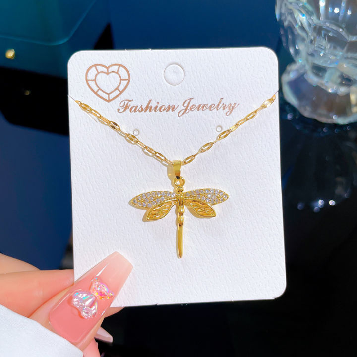 DIEYURO%20316L%20Stainless%20Steel%20Personality%20Dragonfly%20Pendant%20Necklace%20For%20Women%20Fashion%20Girls%20Clavicle%20Chain%20Party%20Jewelry%20Gifts%20-%20Image%203