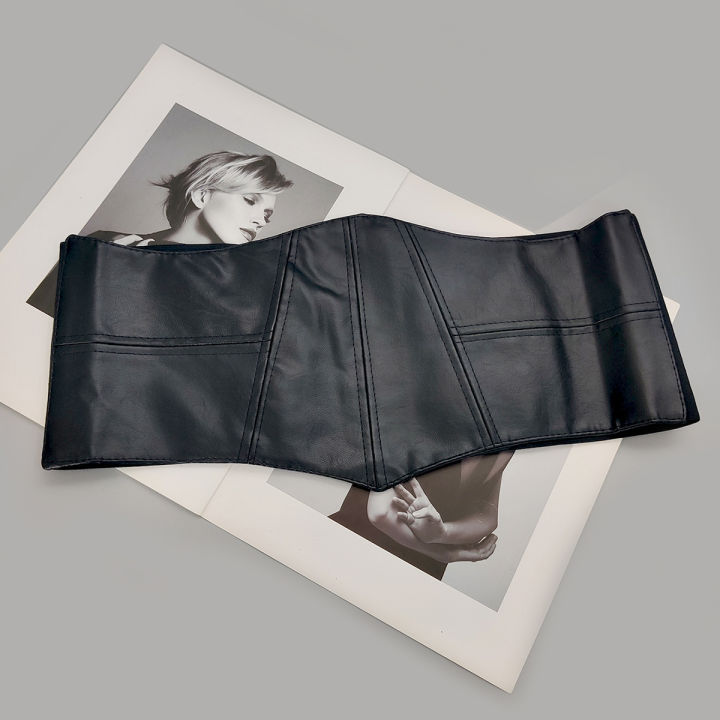 Plus%20Size%20Soft%20Leather%20Wide%20Y2K%20Black%20Elastic%20Corset%20Belt%20Female%20Stretch%20Cummerbunds%20Designer%20Belts%20For%20Women%20High%20Quality%20-%20Image%202