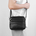 Men's Leisure Large Capacity Multi Layer Genuine leather Shoulder Bag High Quality Business Broadband Crossbody Bag For Men. 