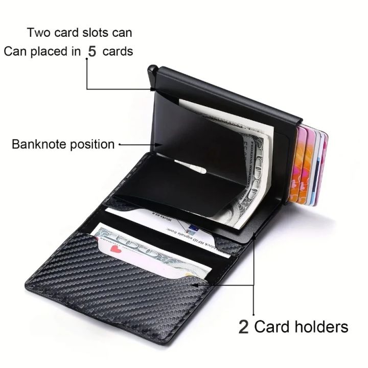 Carbon%20Fiber%20Slim%20Aluminum%20Men%20Wallet%20ID%20Credit%20Card%20Holder%20Mini%20RFID%20Wallet%20Automatic%20Pop%20Up%20Bank%20Card%20Case%20Black%20Wallet%20Purses%20-%20Image%202