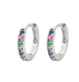 2Pcs Rainbow Little Huggies Stainless Steel Hoop Earrings Girl Tiny Rings Cartilage Small Helix Piercing Tragus Circle Men Hoops. 