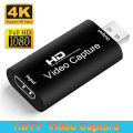 USB 2.0 Video Capture Card HD 4K To 1080p HDMI-compatible Game Grabber Recorder for PC PS4 DVD Camera Recording Live Streaming. 