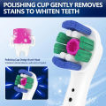 Electric Toothbrush Nozzles For Oral B Braun 3D White Floss Action Precision Clean Gum Care Universal Toothbrush Heads for OralB.