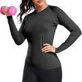Women's Compression Shirt Athletic Yoga Running Long Sleeve T-Shirt Spring Fall Gym Workout Stretchy Baselayers Rash Guard Tops.