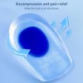 Silicone Gel Insoles Pain Heal Cushion Bone Spurs Pain Relief Heel Cushion Thickened Soft Height Increase Insole.