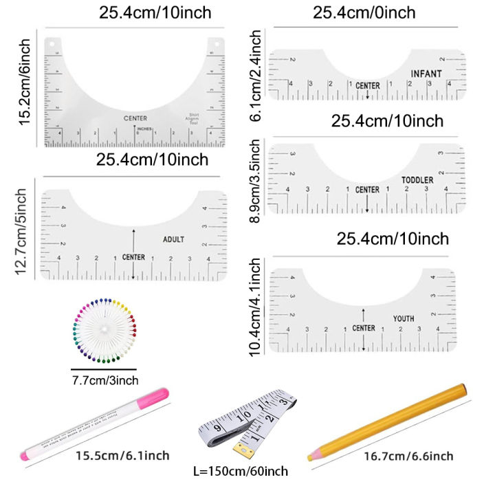 5/9Pcs%20Set%20Tshirt%20Ruler%20Guide%20Vinyl%20Alignment,%20Shirt%20Measurement%20Tool%20Placement%20Center%20Desgins%20Dtf%20Template%20Left%20Chest%20Logo%20Pock%20-%20Image%202