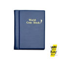 Whph shop coin collection book album coin storage 120 slots PU leather cover export quality. 