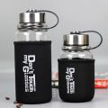 Portable Glass Water Bottle with Protective Bag, 1000ml/  Sports Outdoor Water Bottles. 