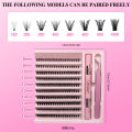 MANJESEN DIY Eyelash Extension Kit 200pcs Individual Lashes Cluster 8-16mm Lash Extension Kit Glue Makeup Tools false eyelashes. 