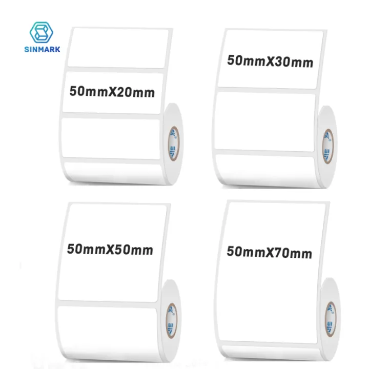 Sticker Label 50x100 50mm Width Thermal Label Sticker White Self-Adhesive Label Paper ...