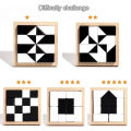 DIY Wooden Hide Puzzle Toys Montessori Logical Thinking Training Hidng Blocks Board Games Educational Toys For Children Kids. 