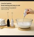 1Pc White Electric Egg Beater Milk Frother For Coffee Household Kitchen Mini Stainless Steel Cofde Milk Tea Blender KitchenTool. 