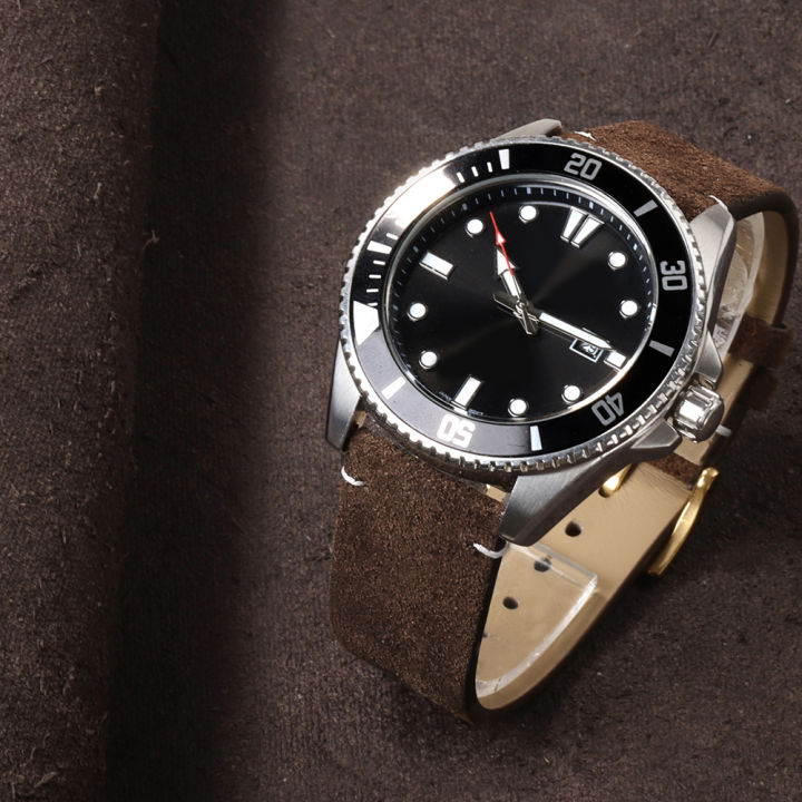 20mm%2022mm%20Quick%20Release%20Watch%20Band%20Genuine%20Suede%20Leather%20Watch%20Strap%20Vintage%20Brown%20Grey%20Watchbands%20Wristband%20Men%20Accessories%20-%20Image%203