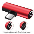 USB Type-C To 3.5 Mm Headphone Metal Adapters Charging Splitter With Aux Audio Jack To Multiple Phone Models Charging/Music/Call. 
