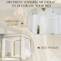1Pcs Canopy Bed Curtains Canopy Curtains Black Sheer Scarf Luxury Bed Drapes for King Size Beds - Adults and Girls Room Decor. 