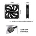 TEUCER B12025 12cm PC Case CPU Cooler 1800RPM 4PIN PWM High performance Mute Ventilador Desktop Chassis Cooling Fan. 
