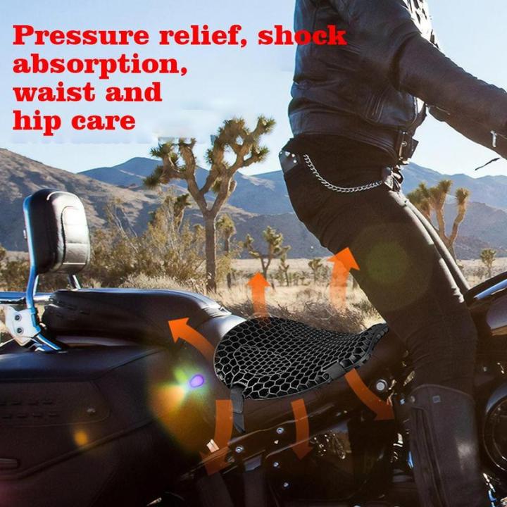 Motorcycle%20Honeycomb%20Gel%20Seat%20Cushion%203D%20Mesh%20Fabric%20Comfort%20Autobike%20Decompression%20Cover%20Shock%20Absorbing%20Relief%20Cushions%20-%20Image%204