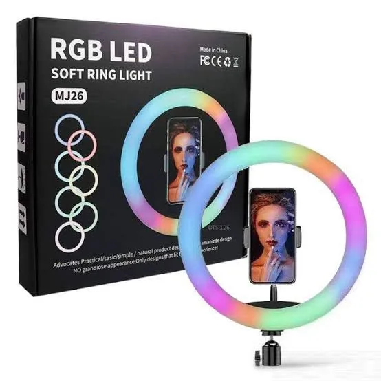 MJ26%20Ring%20Light%20RGB%20(Red,Green,Blue)%20With%207%20inch%20Tripod%20Stand%20-%20Image%203