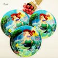 Mermaid Party Plates 10pcs / Happy Birthday Party Plates 10pcs/ Mermaid Party Decor/ Mermaid Party Tableware. 