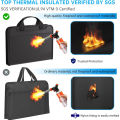 Black Organ File Folder Hand Drawer Multi Compartment Organizer bag Fireproof Waterproof File Organizer for Home School Office. 