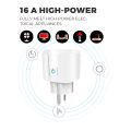 Tuya Zigbee Smart EU Socket 20A WiFi Plug Power Monitoring Smart Home Voice Control Compatible with  Assistant And Alexa. 