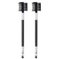 Eyebrow Eyelash Shaper Eyelash Comb Double Head Brush Makeup Grooming Tool Cosmetic With 3 Different Spoolie Brushes For Separating Lashes, Eliminating Mascara Clumps, Grooming Brows. 