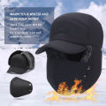 Winter Warm Thickened Artificial Fur Baseball Hat Men's and Women's Skiing Soft Extreme Cold Hat Fishing Hat Outdoor.