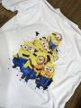 Minions White & Black Oversized Unisex Baggy Tshirt/For Men & women. 