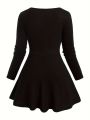 Halloween Special Plus Size Women's Gothic Halloween Party Dress Blouse. 