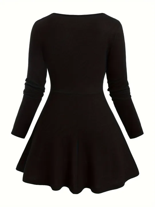 Halloween%20Special%20Plus%20Size%20Women's%20Gothic%20Halloween%20Party%20Dress%20Blouse%20-%20Image%202