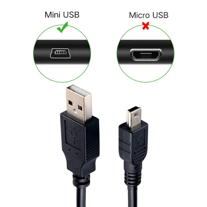 Fast%20Charging%20Mini%20USB%20Cable%205Pin%20Male%20to%20Mini%20B%20Data%20Sync%20Cord%20for%20MP3%20Player%20%20Nuvi%20%20Dash%20Cam%20Hard%20Drive%20Controller%20-%20Image%202