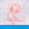 Baby Stroller Fan Hand Held Rechargeable USB Bladeless Small Folding Fans Mini Ventilator Silent Table Outdoor Cooler Neck Fan.
