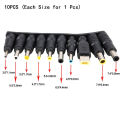 8Pcs Universal DC Plugs Power Adapter Conversion Head 5.5mm x 2.1mm Female to Male Power Supply Adapter Jack Connector Tips for. 