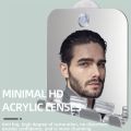Portable handheld fog free mirror, shower mirror Shaving fog free bathroom mirror, Makeup beard beauty and travel rectangle. 