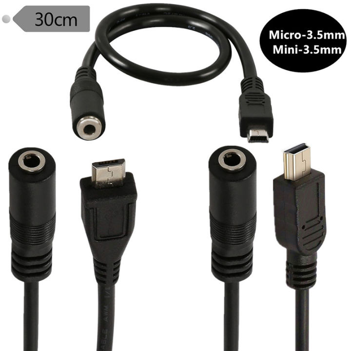 Micro USB to 3.5mm Jack Headphone Earphone Cable Adapter Socket Audio Cable for Active Clip Microphone Conversion Adapter
