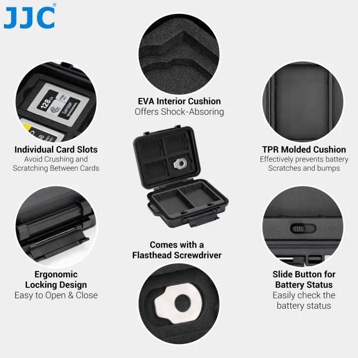 JJC%20Camera%20Battery%20Memory%20Card%20Case%20Battery%20Holder%20Box%20For%20%20LP-E6%20Fuji%20NP-W235%20Olympus%20BLX-1%20%20NP-FZ100%20%20EN-EL15%20-%20Image%205