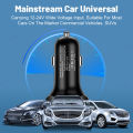 250W LED Car Charger 5 Ports Fast Charge PD+QC3.0 USB C Car Phone Charger Type C Adapter in Car For iphone   . 