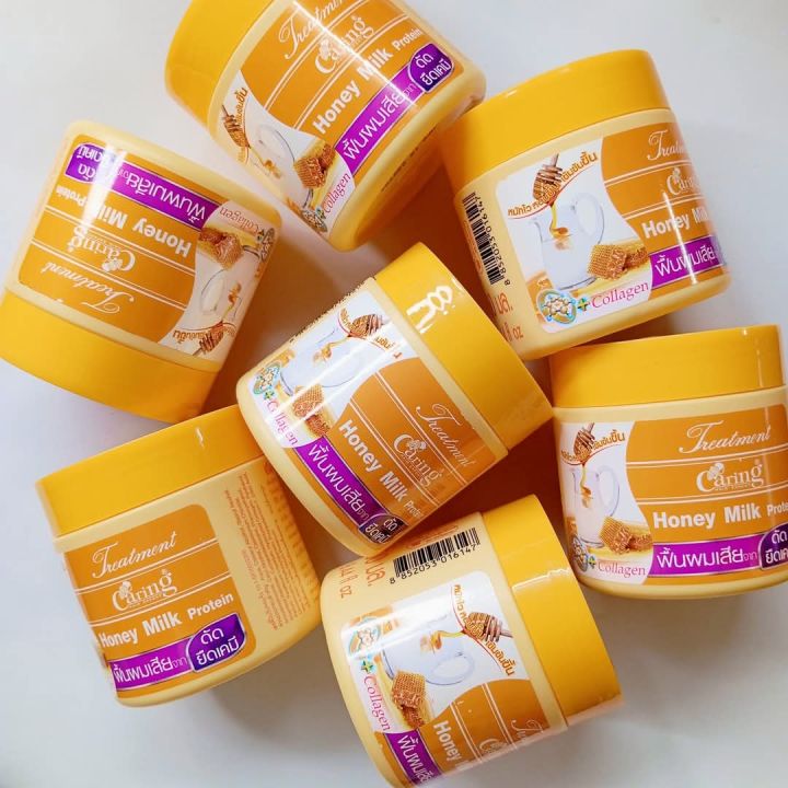 Caring%20Honey%20Milk%20Protein%20with%20Collagen%20Hair%20Treatment%20250ml%20-%20Image%202