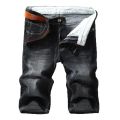 2024 Summer New Denim Shorts Black and Blue Men's Clothing Stretch Straight Slim Fit Casual Short Jeans Men's Brand Clothing. 