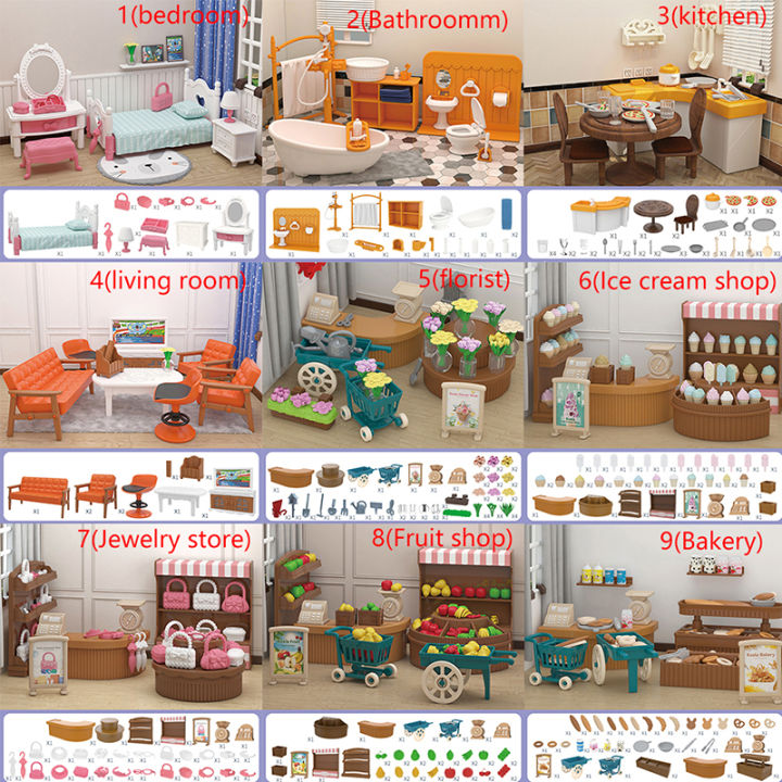 1 Set Dollhouse Furniture Miniature Toy For Dolls Kids Children House ...