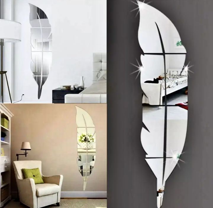 3D%20Mirror%20Wall%20Decor%20I%20Wall%20Stickers%20I%203D%20Leaf%20Mirror%20Decal%20I%20Mirror%20Wall%20Art%20Accents%20I%20Acrylic..%20-%20Image%203