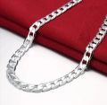 Men's Stainless Steel Silver Curb Chain Necklace 8mm x 60cm. 