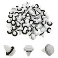 100Pcs Door Panel Clip With Seal Ring Fastener Rivet Bumper Clip Retainer Car Interior Retaining  Accessories. 