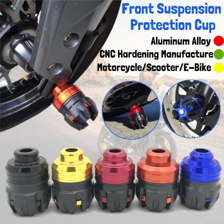 1Pair Motorcycle  Front Suspension Protection Cups Universal Aluminum Alloy Falling Front Fork  Protection Pads for Motorcycle pen gpt